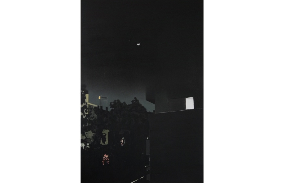 Martin Borowski, Nachtbild, 2015, oil on canvas, 237 x 158 cm