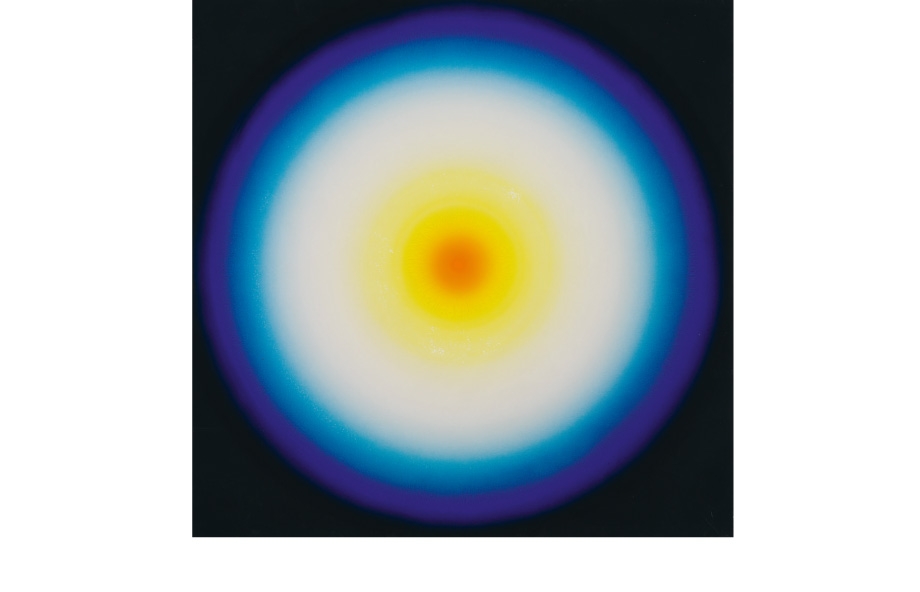 Peter Sedgley, Light Pulse, Day Light / Tageslicht, 1968, Acrylic on Canvas, Light Installation / Acryl auf Leinen, Lichtinstallation 120x120 cm 